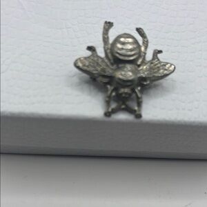 Intricate Silver Bug Brooch